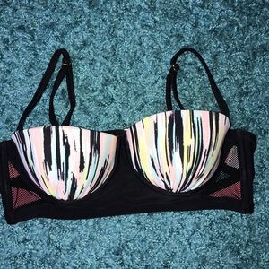 Multi colored push up bikini top